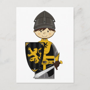 Cute Black Knight Postcard Briefkaart