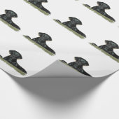 Cute Black Lab Cadeaupapier (Hoek)