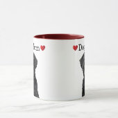 Cute Black Lab Heart Dog Mam Puppy Mok (Midden)