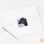 Cute Black Lab Labrador Retriever Dog Vierkante Sticker (Envelop)