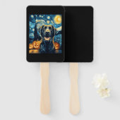 Cute Black Labrador Dog Halloween Jack O Lantern P Handwaaier (Voorkant en achterkant)