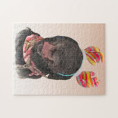 Cute Black Labrador Retriever Chien Puzzle (Horizontal)