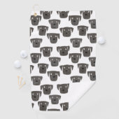 Cute Black Labrador Retriever Dog Golfhanddoek (Insitu)