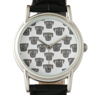 Cute Black Labrador Retriever Dog Watch Horloge