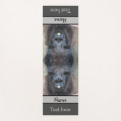Cute Black Llama Face Sluiten Persoonlijk Yogamat (Voorkant)