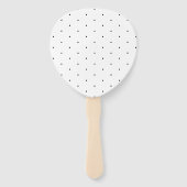 Cute Black minuscule polka stips elegant Handwaaier (Voorkant)