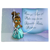 Cute Black Princess Birthday Large Cadeauzakje (Voorkant)