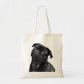 Cute Black Pug Canvas tas (Voorkant)