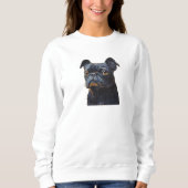 Cute Black Pug Dog Art Sweatshirt – Cozy Pet Lover (Voorkant)
