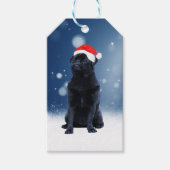 Cute Black Pug Dog Kerstkerstkerstkerstkerstkerstk Cadeaulabel (Voorkant)