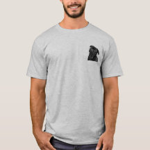 Cute Black Pug Mannen Basic Light Grey T-Shirt