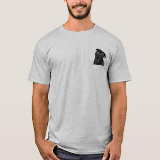 Cute Black Pug Mannen Basic Light Grey T-Shirt