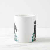 Cute Black Pug met bril Koffiemok (Center)