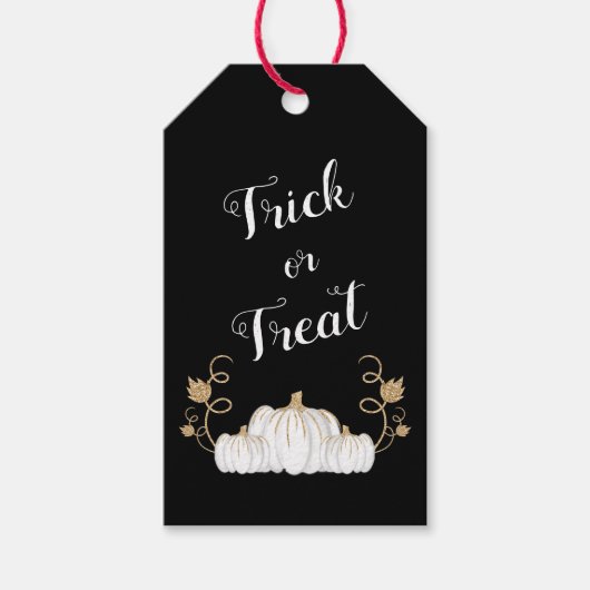 Cute Black Pumpkin Trick or treat Halloween Cadeaulabel (Voorkant)