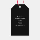Cute Black Pumpkin Trick or treat Halloween Cadeaulabel (Achterkant)