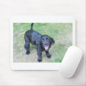 Cute Black Puppy Muismat (Met muis)