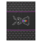 Cute Black Rabbit met Chakra Rainbow Soul Tafelkleed (Voorkant)