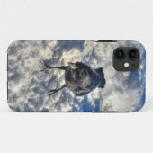 Cute Black Raven in de sneeuwfoto Case-Mate iPhone Case (Achterkant (horizontaal))