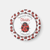 Cute Black Red Ladybug Pattern Hartelijk dank Magneet (Voorkant)