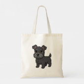 Cute Black Scottish Terrier Dog Tote Bag (Achterkant)