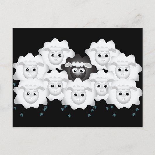 Cute Black Sheep of the Family Briefkaart (Voorkant)