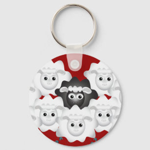 Cute Black Sheep of the Family Sleutelhanger