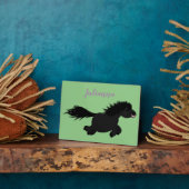 Cute black shetland pony illustration fotoplaat (Zijkant)