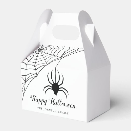 Cute Black Spider Halloween Bedankdoosjes (Voorkant Zijde)