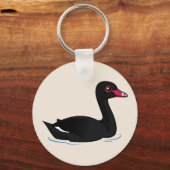 Cute Black Swan Sleutelhanger (Voorkant)