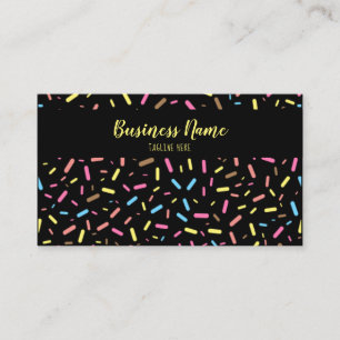 Cute Black Sweet Sprinkles Ice Cream Confectionery Visitekaartje