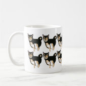 Cute Black & Tan Shiba Inu Dog Pattern Coffee Mok (Links)
