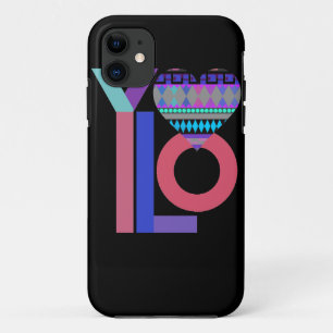 Cute Black Tribal YOLO iPhone 5 Hoesje