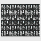 Cute black white alien quote cadeaupapier (Vlak)