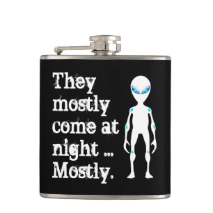 Cute black white alien quote heupfles