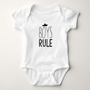 Cute black white baby onsie - jongens regel quote romper