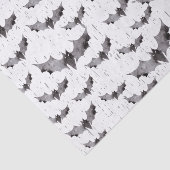 Cute Black & White Bats Spooky Halloween Tissuepapier (Detail)