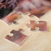 Cute Black-White Cat Resting onder een Maple Tree  Legpuzzel (Zijkant)