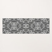 Cute black white hearts love background design lon yogamat (Achterkant (horizontaal))