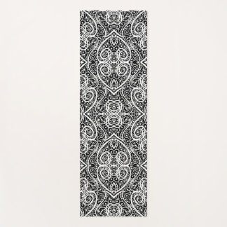 Cute black white hearts love background design lon yogamat