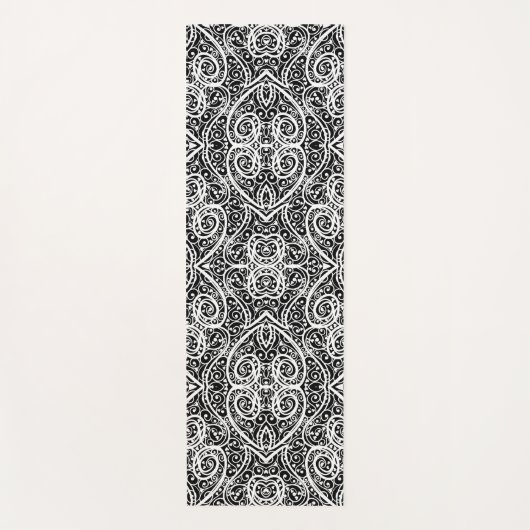 Cute black white hearts love background design lon yogamat (Voorkant)