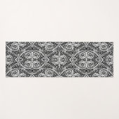 Cute black white hearts love background design lon yogamat (Voorkant (horizontaal))