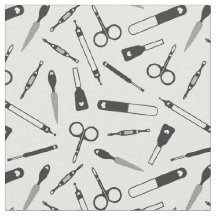 Cute Black White Manicurist Tools Patroon