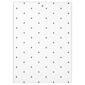Cute Black White minuscule polka stips elegant Klembord (Achterkant)