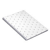 Cute Black White minuscule polka stips elegant Notitieboek (Rechterzijde)