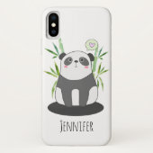 Cute Black & White Panda in Bamboo Case-Mate iPhone Case (Achterkant)