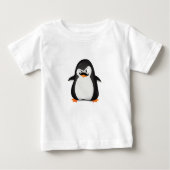Cute Black White Penguin and Funny Mustache (Voorkant)