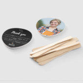 Cute Black White Photo Class Afstuderen Hartelijk Handwaaier (Niet-gemonteerd)