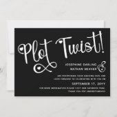 Cute Black White Plot Twist Postponed Weddenschap Save The Date (Voorkant)