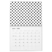 Cute Black White Polka Dots Pattern Kalender (Mar 2026)