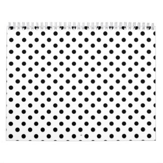 Cute Black White Polka Dots Pattern Kalender